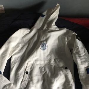 Supreme stone island hoodie white